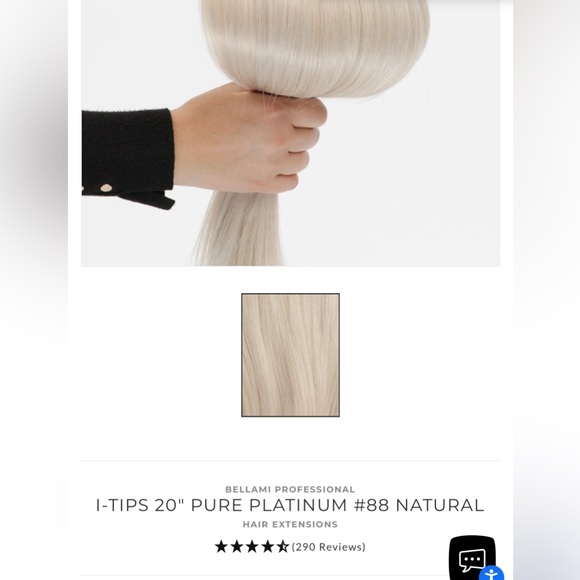 Custom 26” Bellami i Tip Hair Extensions 8 Packs Platinum Ash Blonde Rooted Mix - Picture 8 of 8